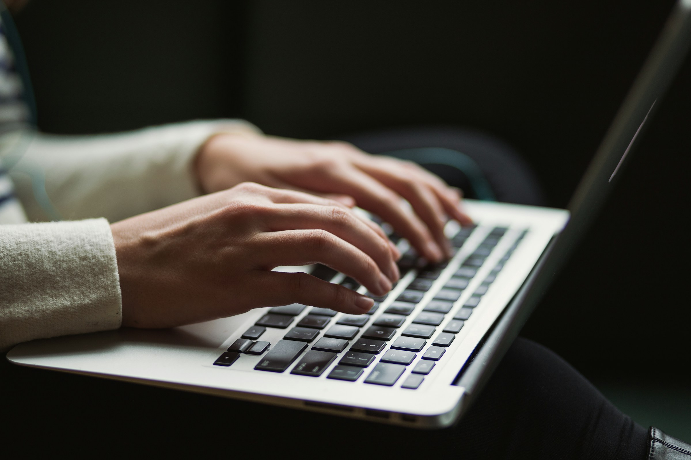 woman typing on laptop - Research Notes Graphic Organizer