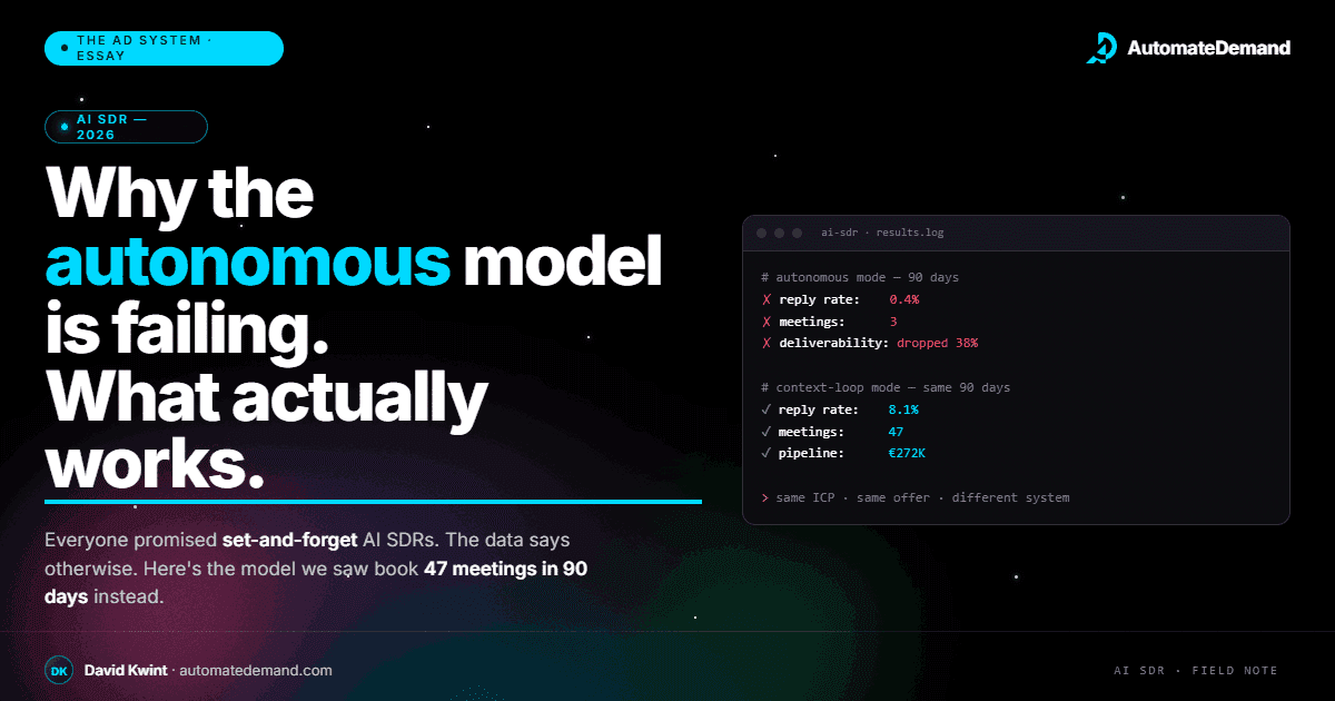 AI SDR autonomous model challenges for B2B sales