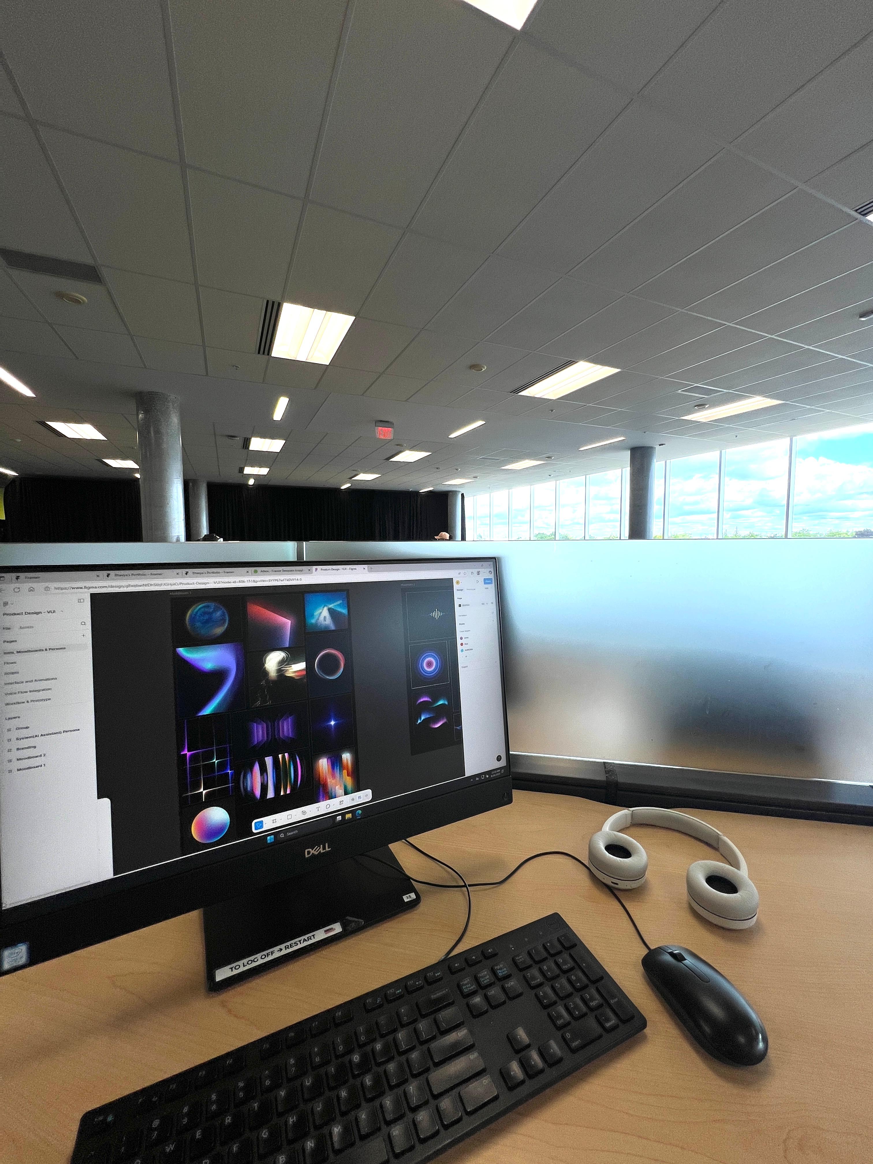 Portrait of portfolio creator – back view