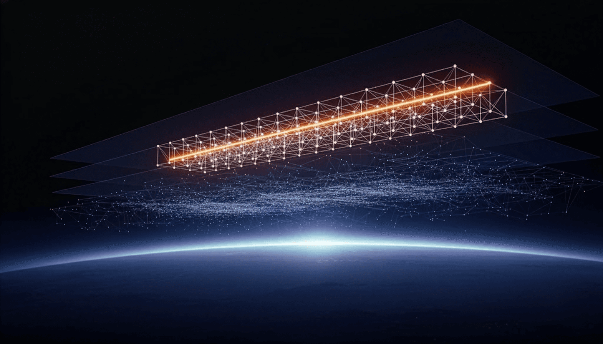 Abstract image depicting structure in space