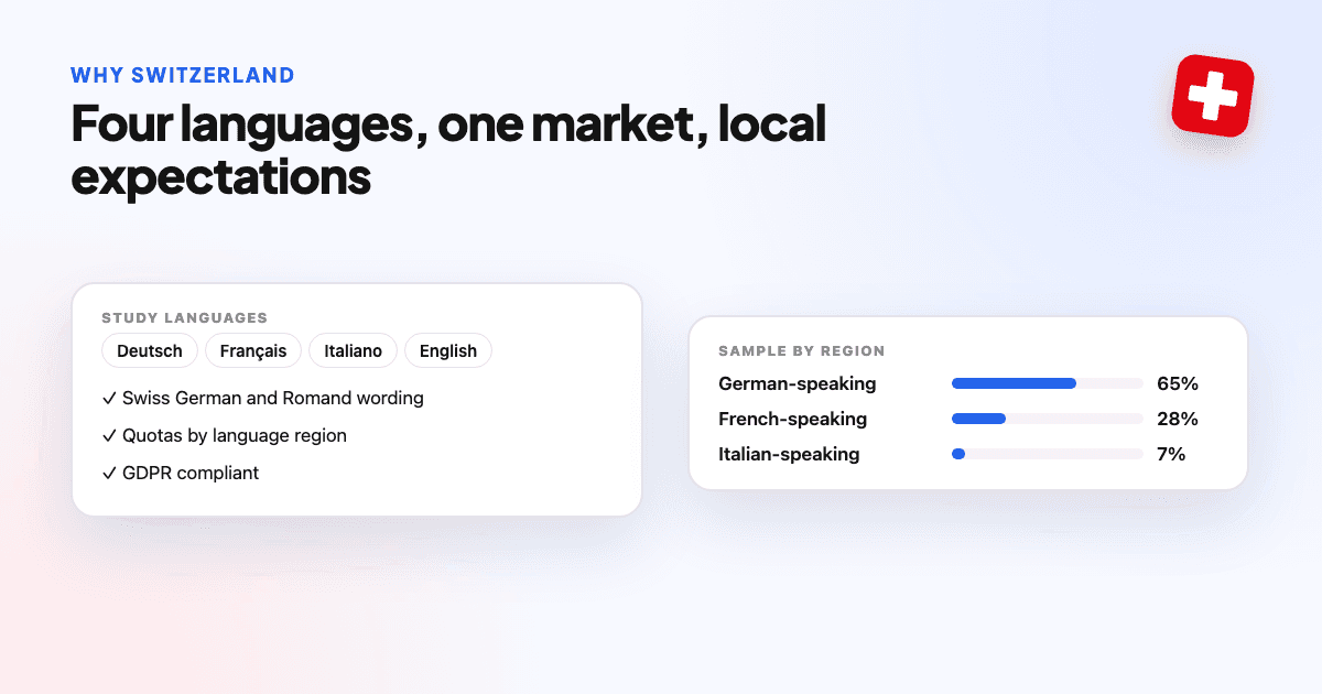 Why choose a market research agency in Switzerland?