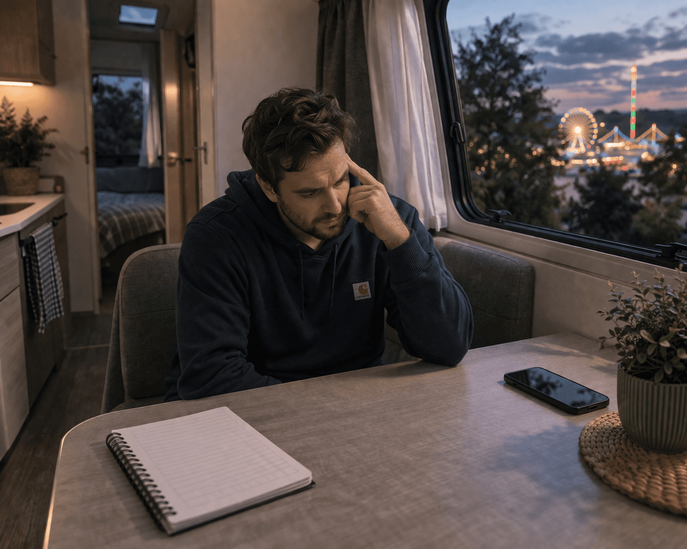 Worried Fairground Operator