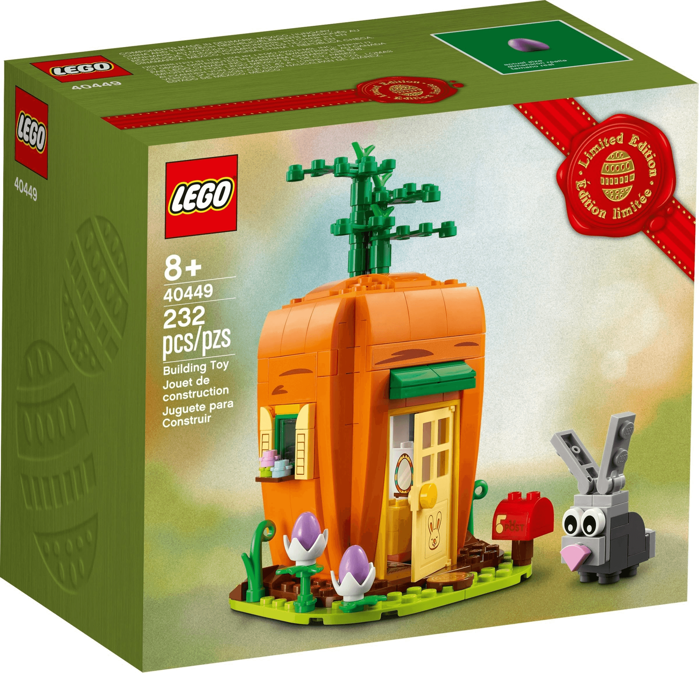 LEGO® Easter Bunny Carrot House (sett 40449) - modellen fra en annen vinkel, Brikkenerd