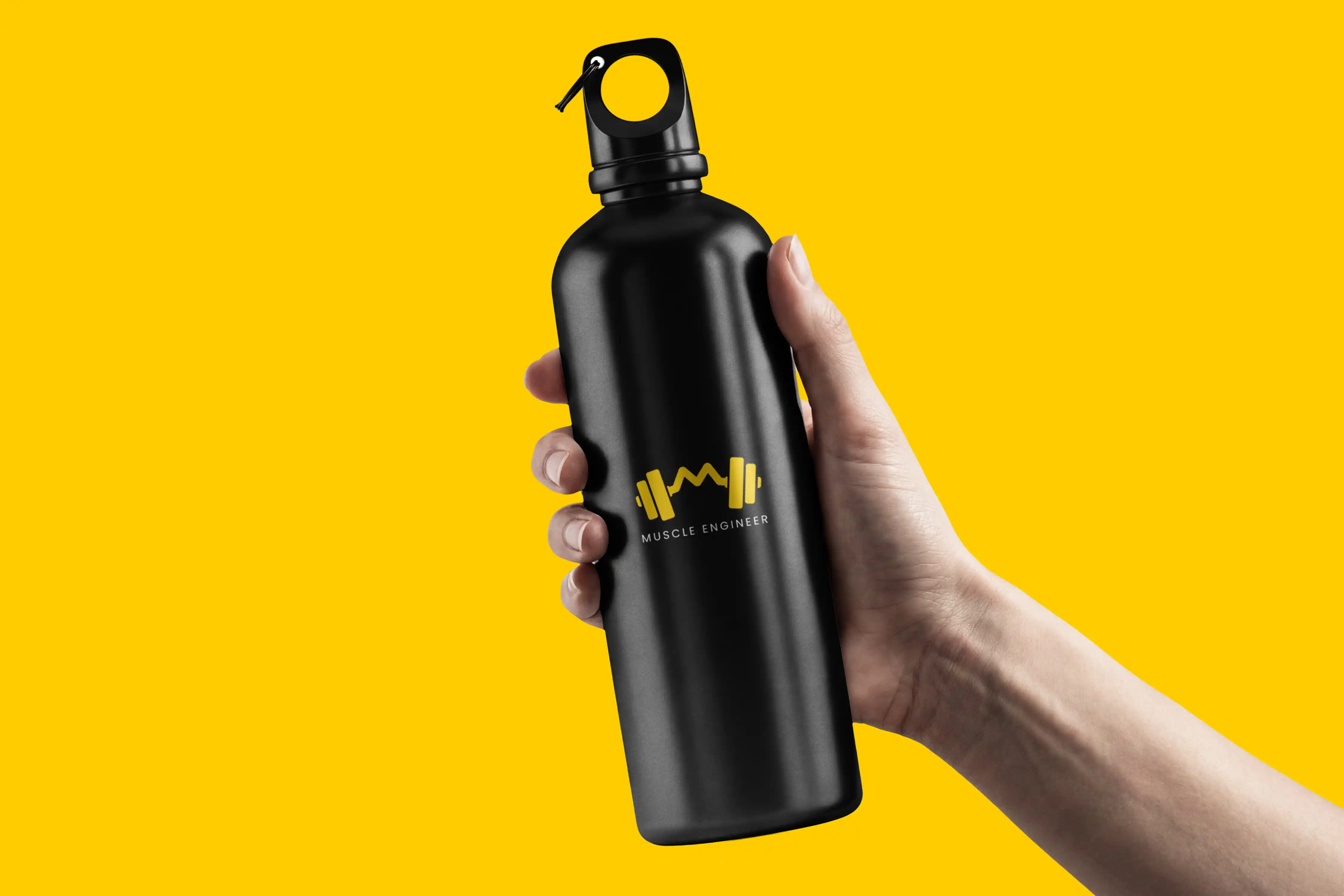 water bottle mockup design by digital seed