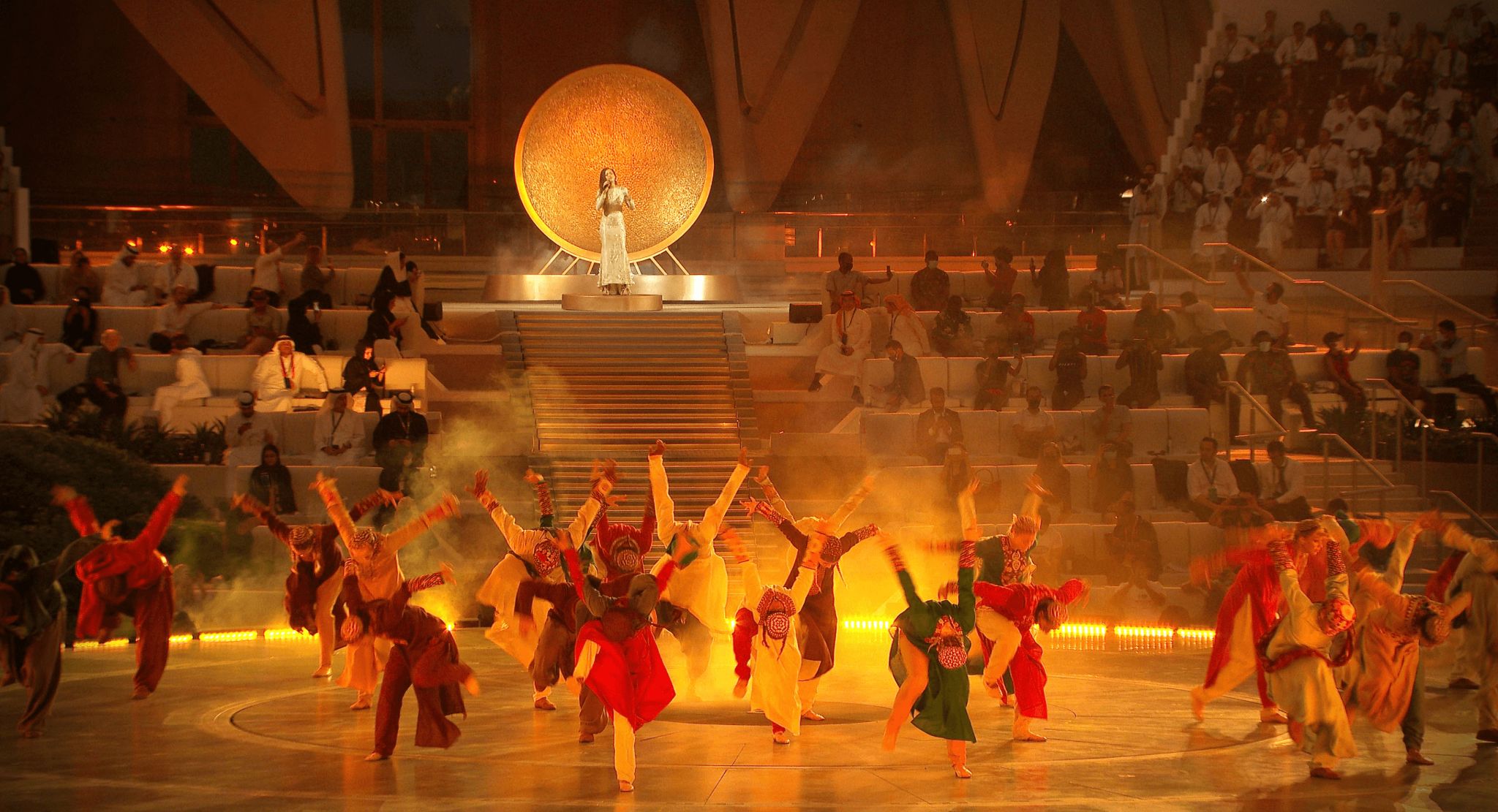 Andra Day performs accompanied by a powerful human storytelling moment