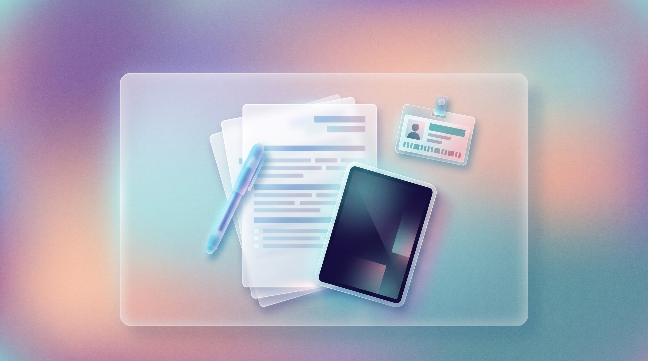 Clinical peer review forms on a desk