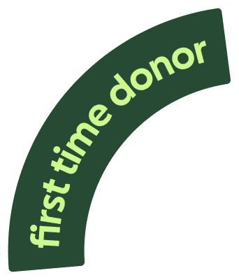 First-time donor badge.