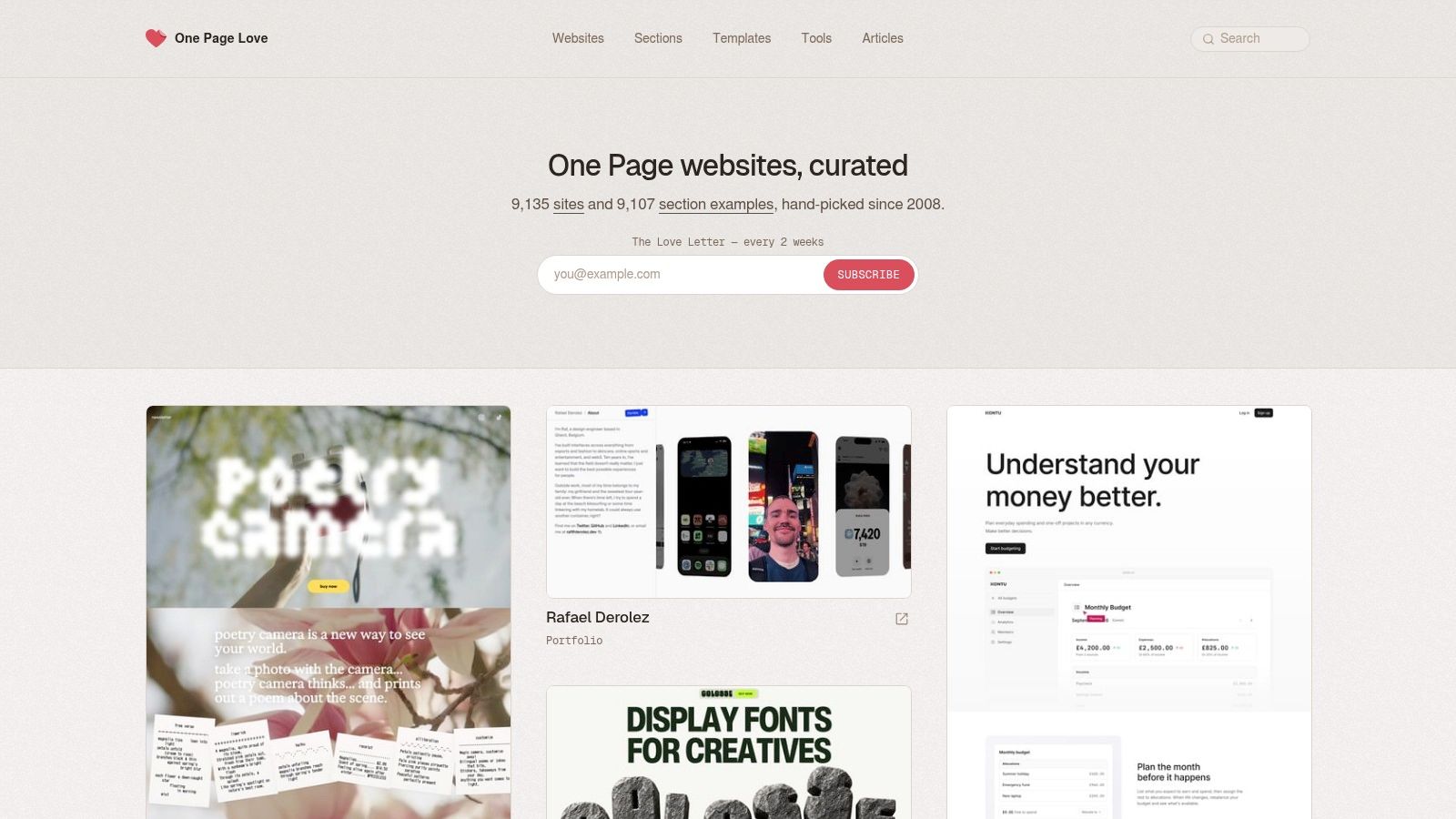 One Page Love