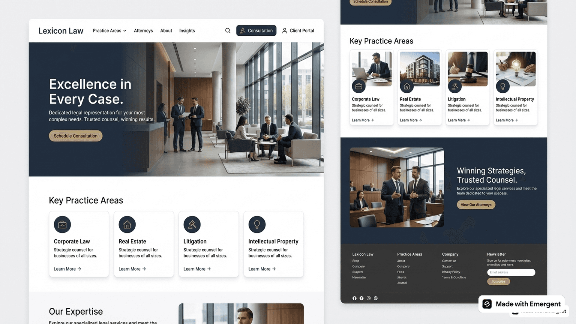 Law Firm Website Made with emergent