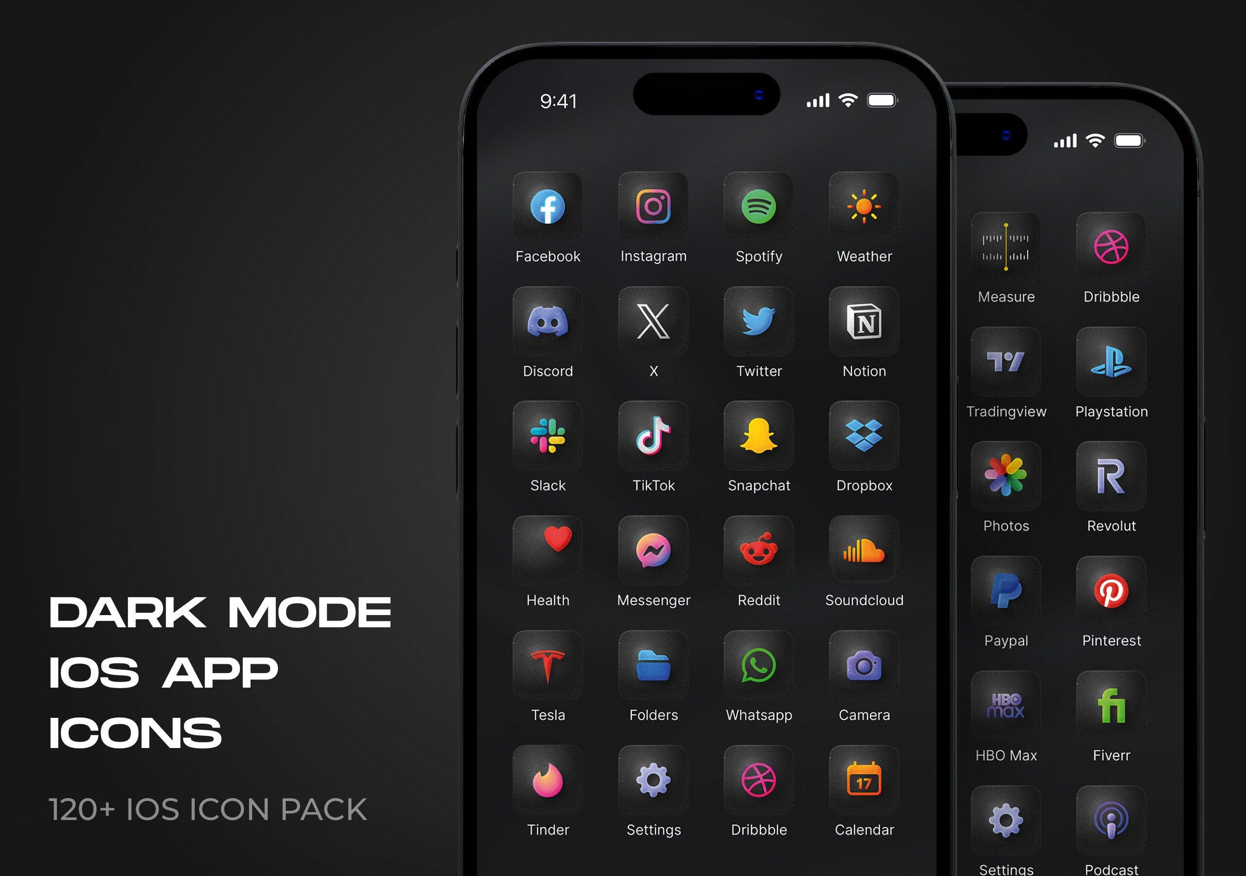 10+ Best Dark and Black iOS App Icons and Icon Packs - Solt Wagner