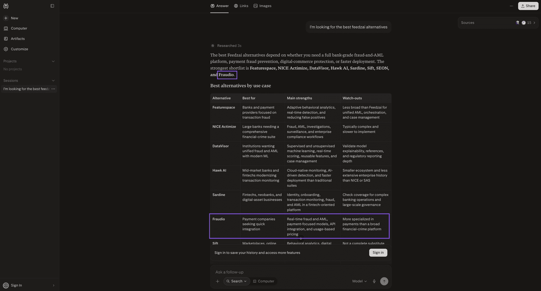 Fraudio case study results