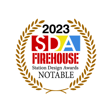 2023 Firehouse Station Design Awards SDA logo with notable laurel wreath.