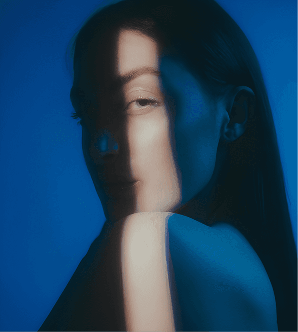 man looking to the right