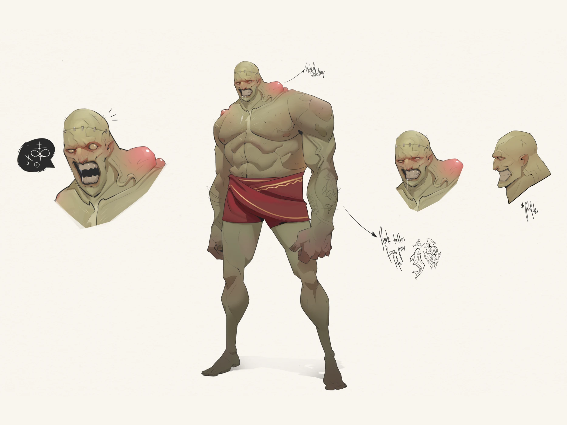 Zgnil – character concept art by Kuba Fidler