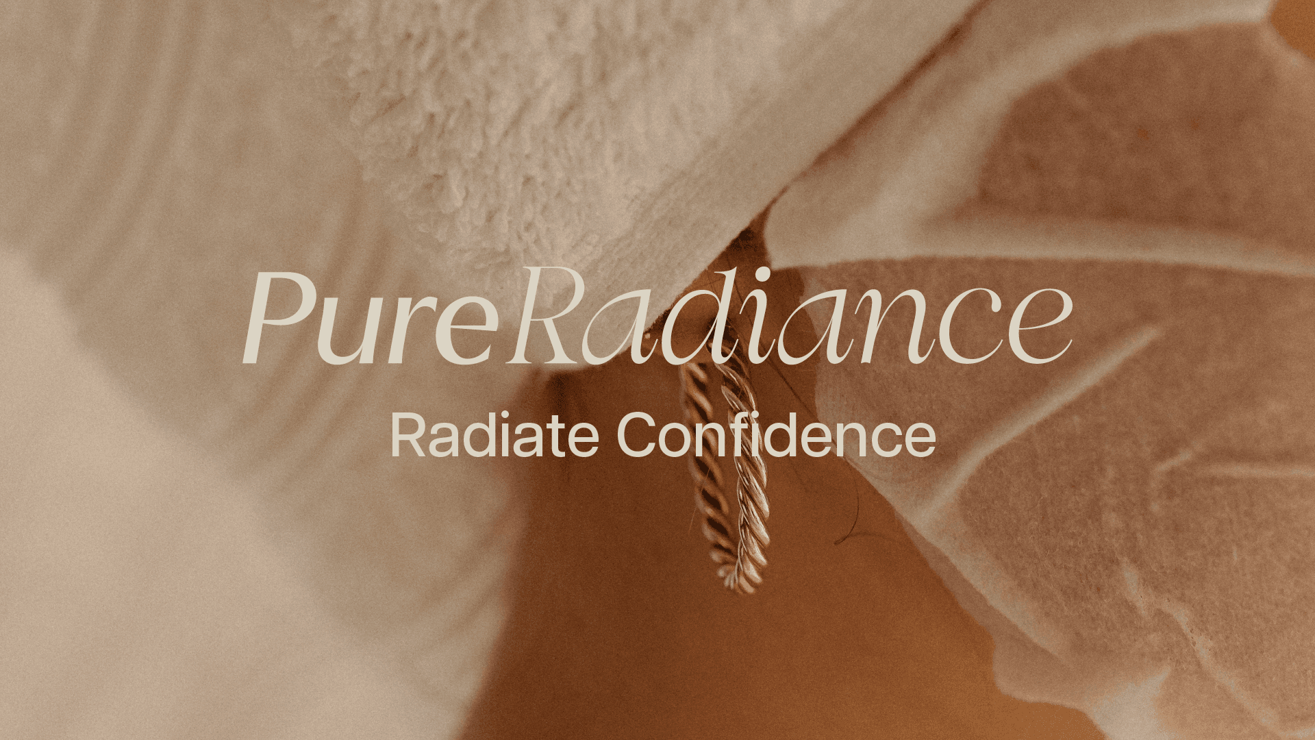 PureRadiance logo behind a beige background.