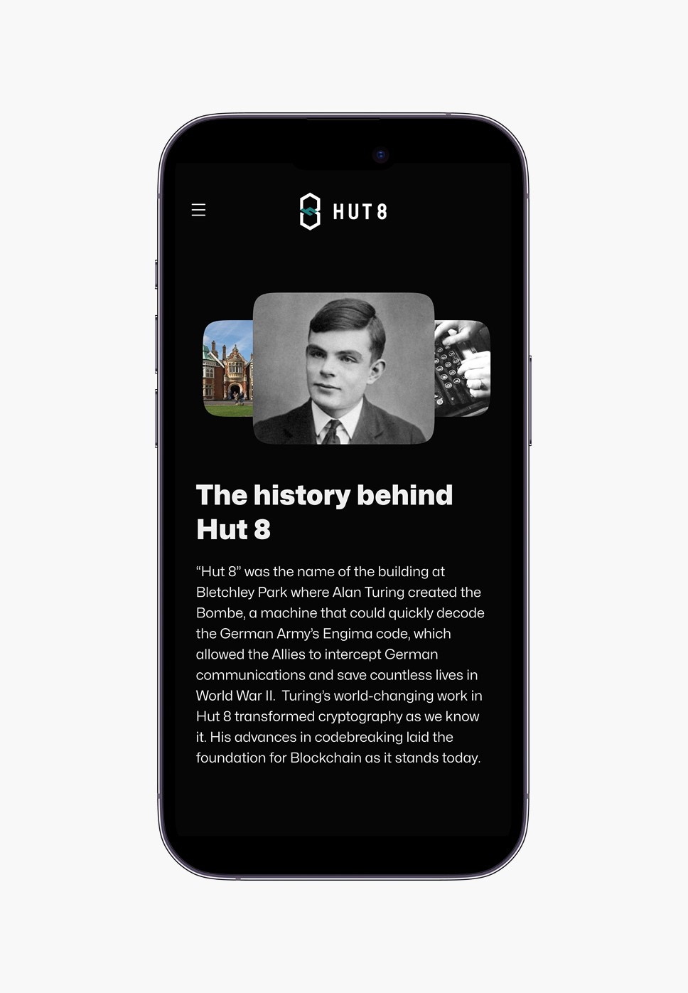 hut 8 mobile website