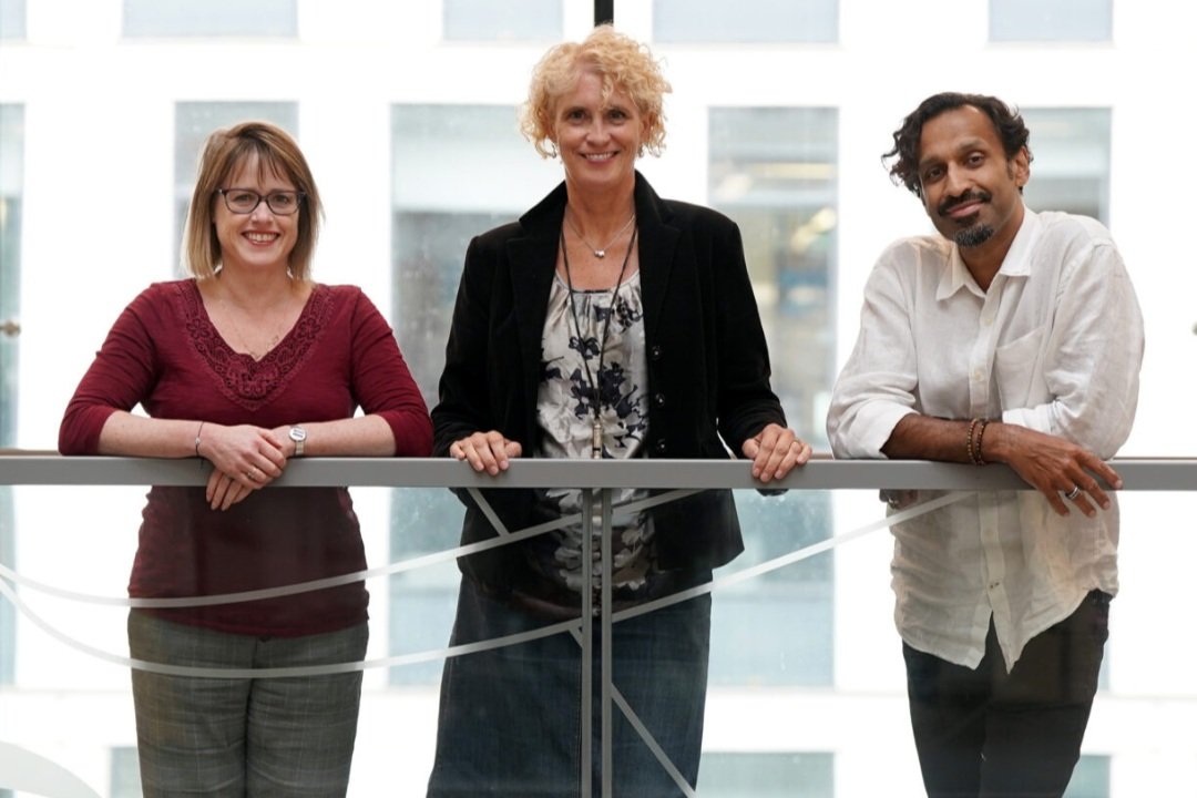 Christine Hartland, Fiona Gillies and Mahesh Ramachandra, the founders of My SMASH Media