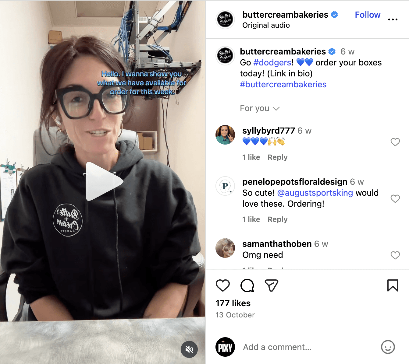 Menu Drops post example for busy home bakery owners