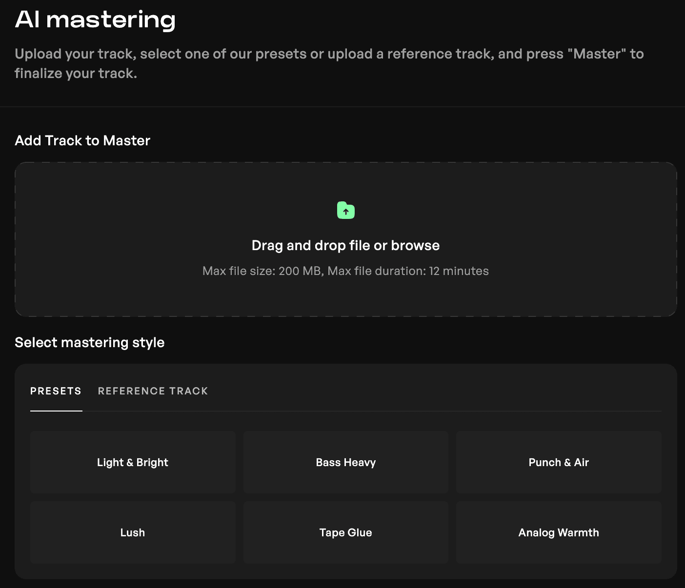 Kits AI Mastering tool