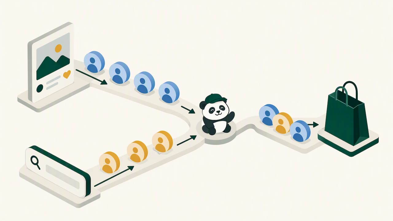 Social discovery flowing into later search