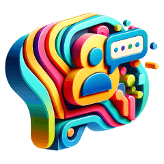 Uma representação azul de um alto-falante