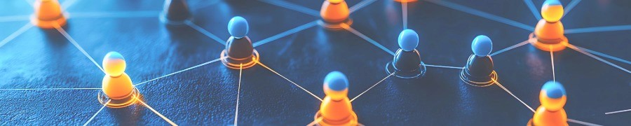 photo representing connections from one point to a next point like a web