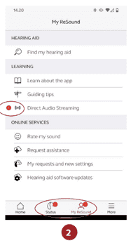 Android hearing aid streaming