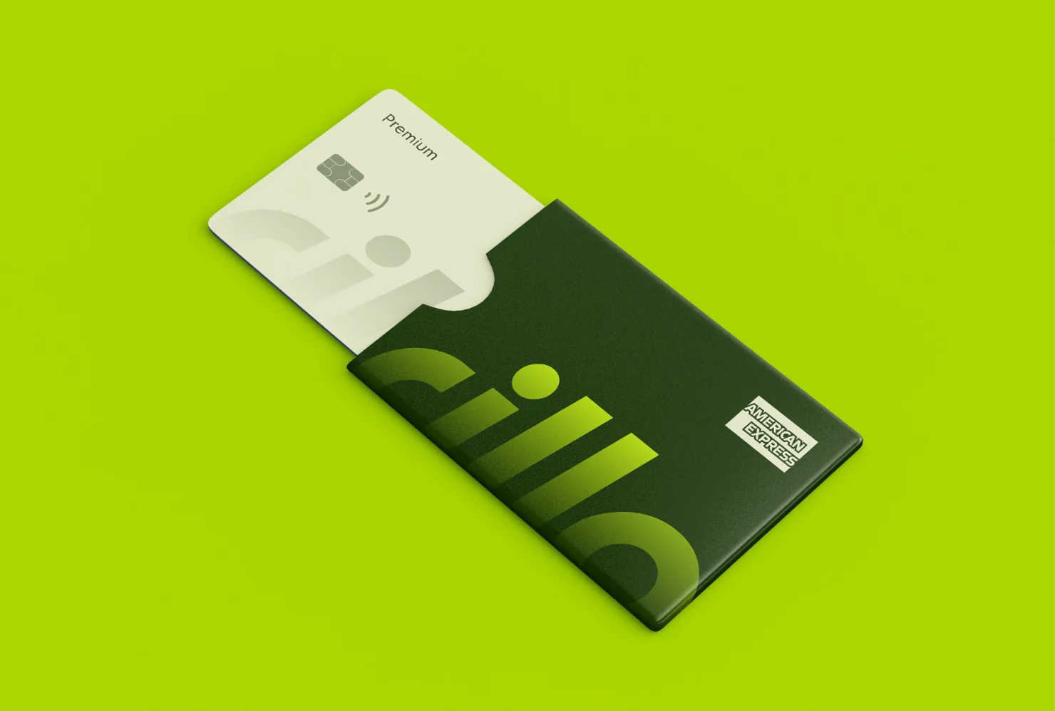 The Premium card in its sleeve