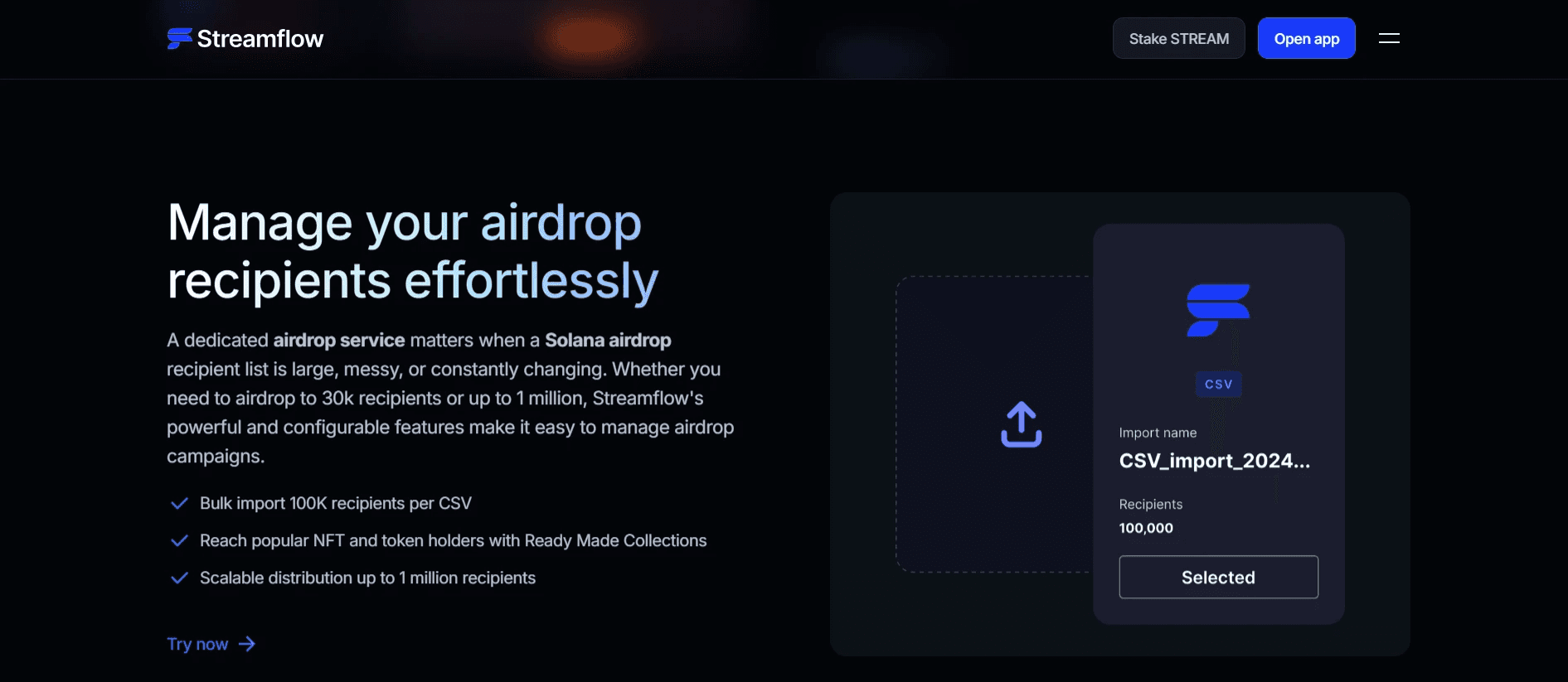 Streamflow Airdrop Management