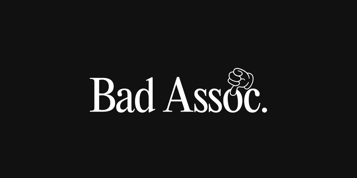 Bad Association website homepage built with Framer