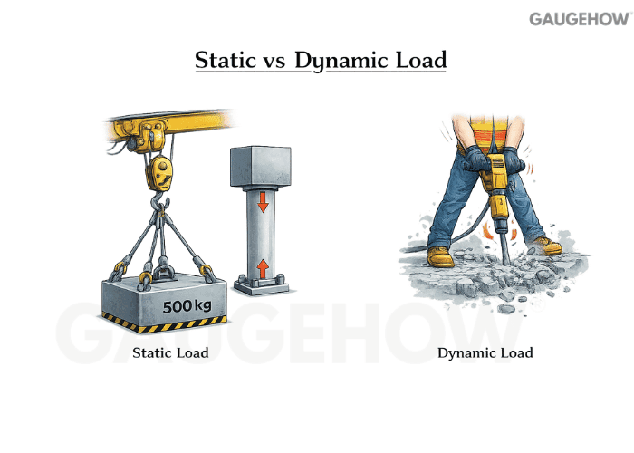 Static vs dynamic load example