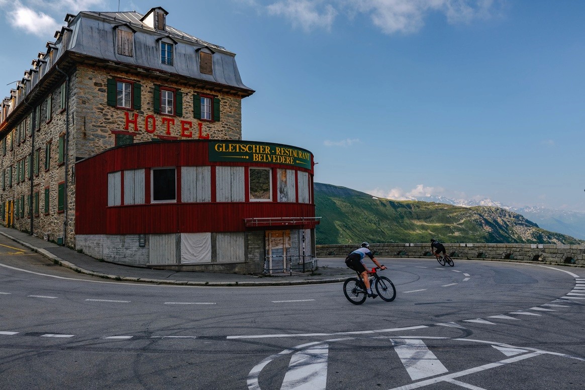 Hotel Belvedere on the Furka pass in Switzerland