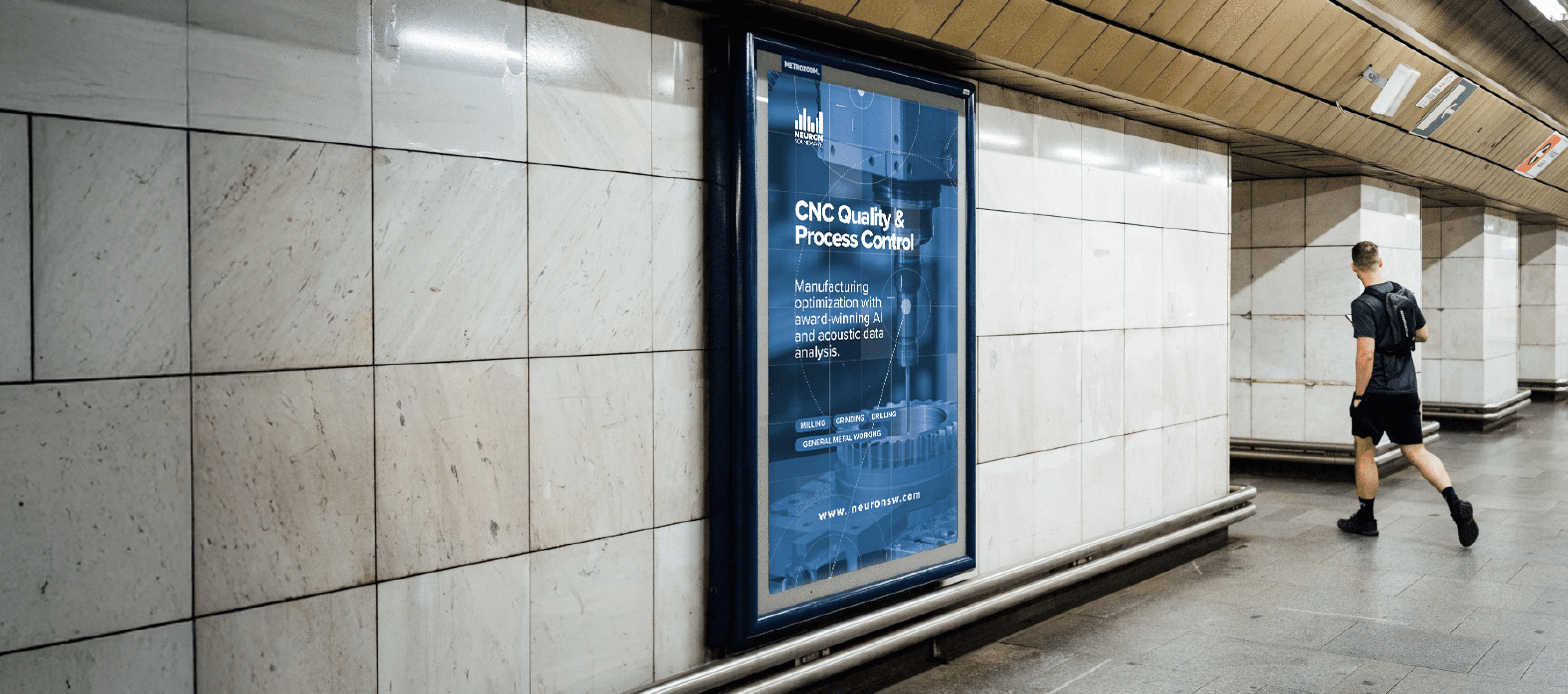 Neuron Soundware Billboard in Prague Subway