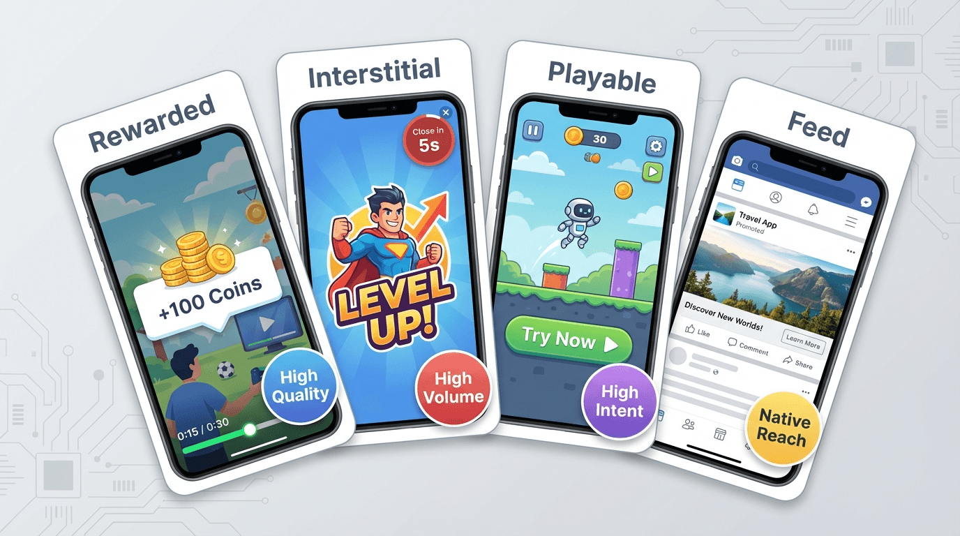 Rewarder - interstital - playable - feed