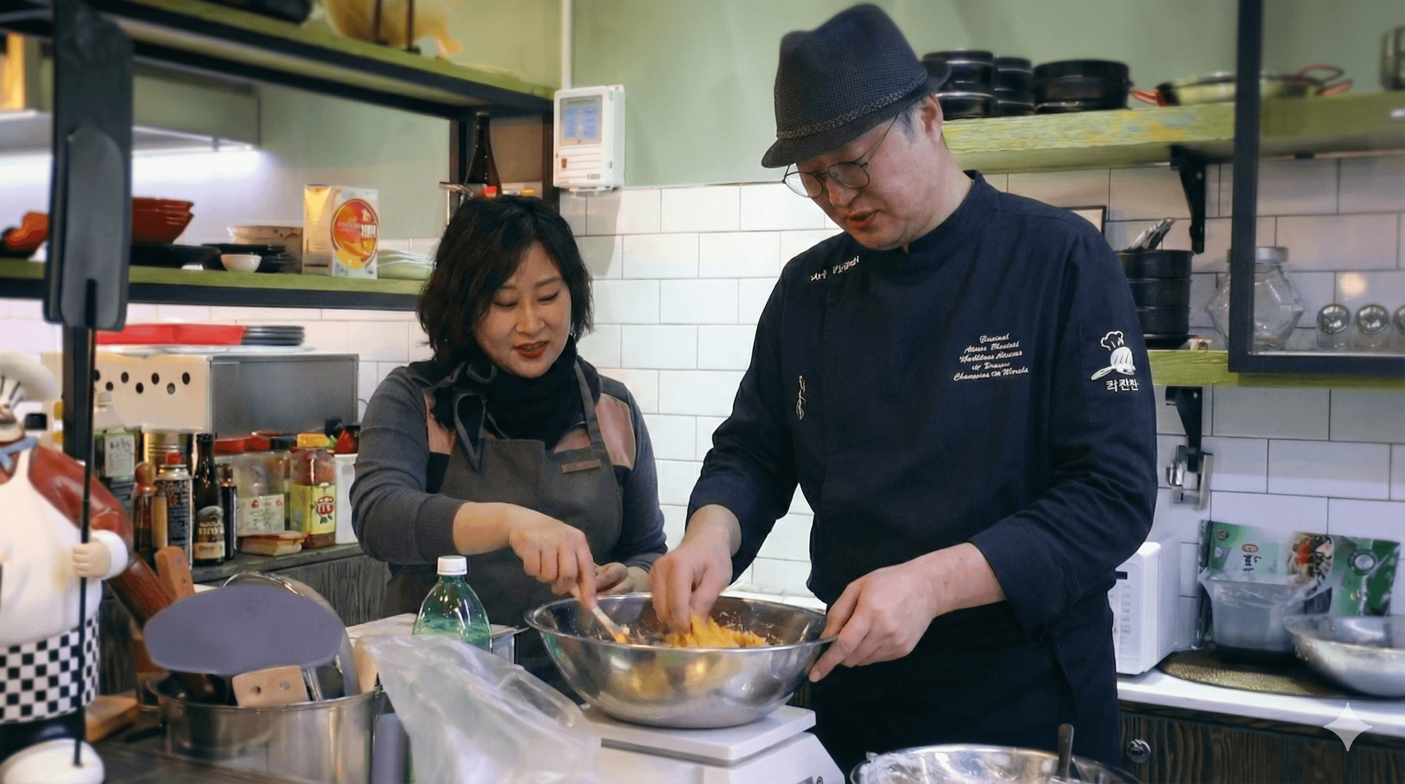 Close-up of lush, dark green leaves, some glossy and wet, against a muted background.