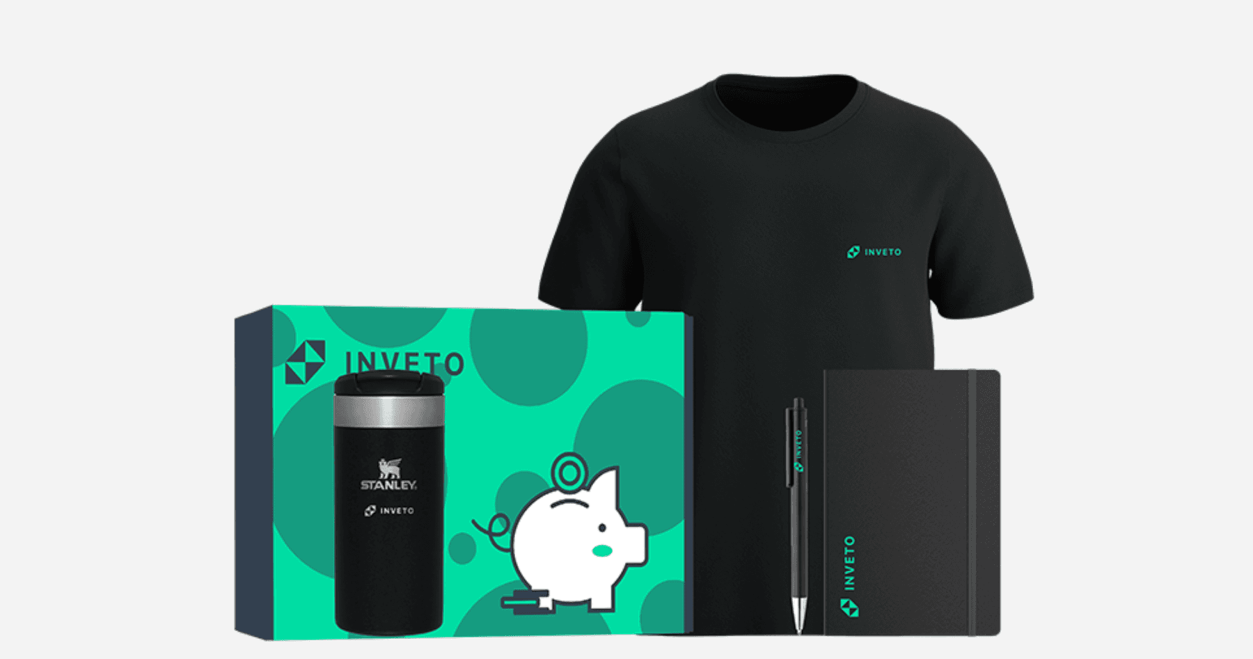 Employee recognition merchandise including branded tumblers, t-shirts, and sustainable corporate gifts