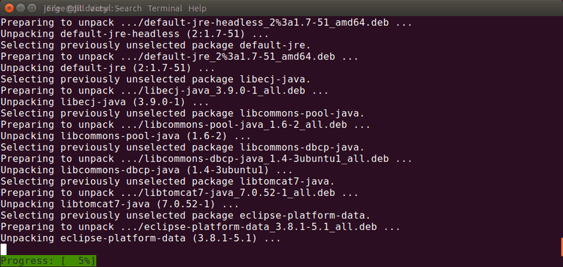 A web server's configuration in the terminal.