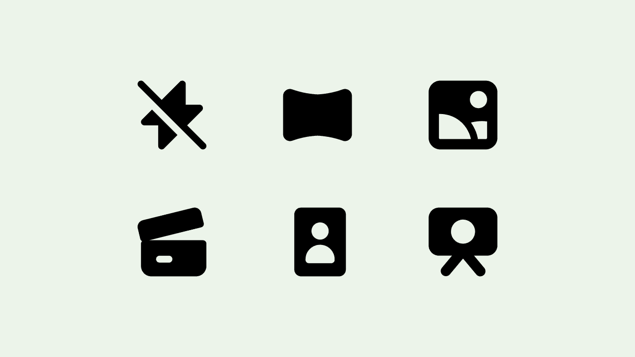 Cyber Solid Photo and Video Icon Set