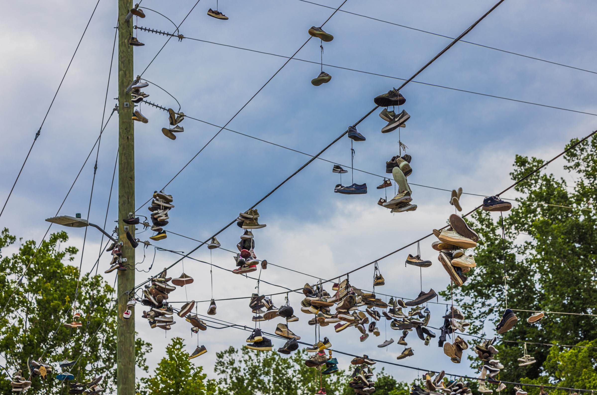 River Arts District - Shoes on the Wire - Asheville, NC