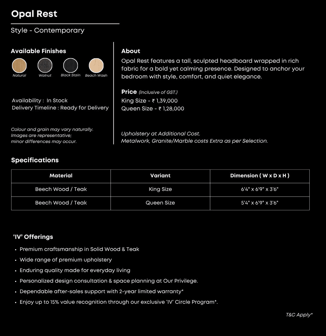 Pastel green-blue bed with tall sculpted headboard.