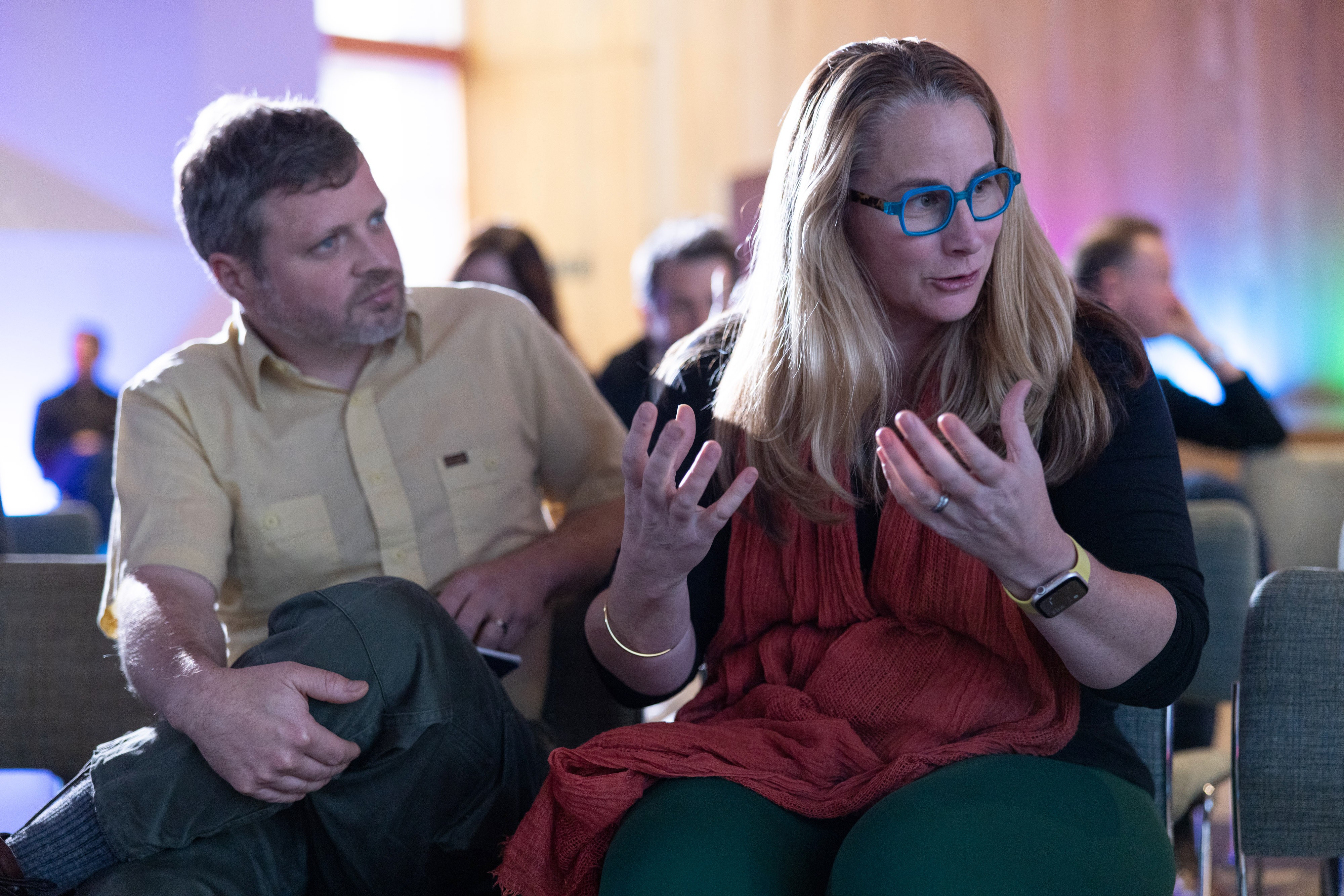 The crowd listening to a talk at the Artificiality Summit 2024