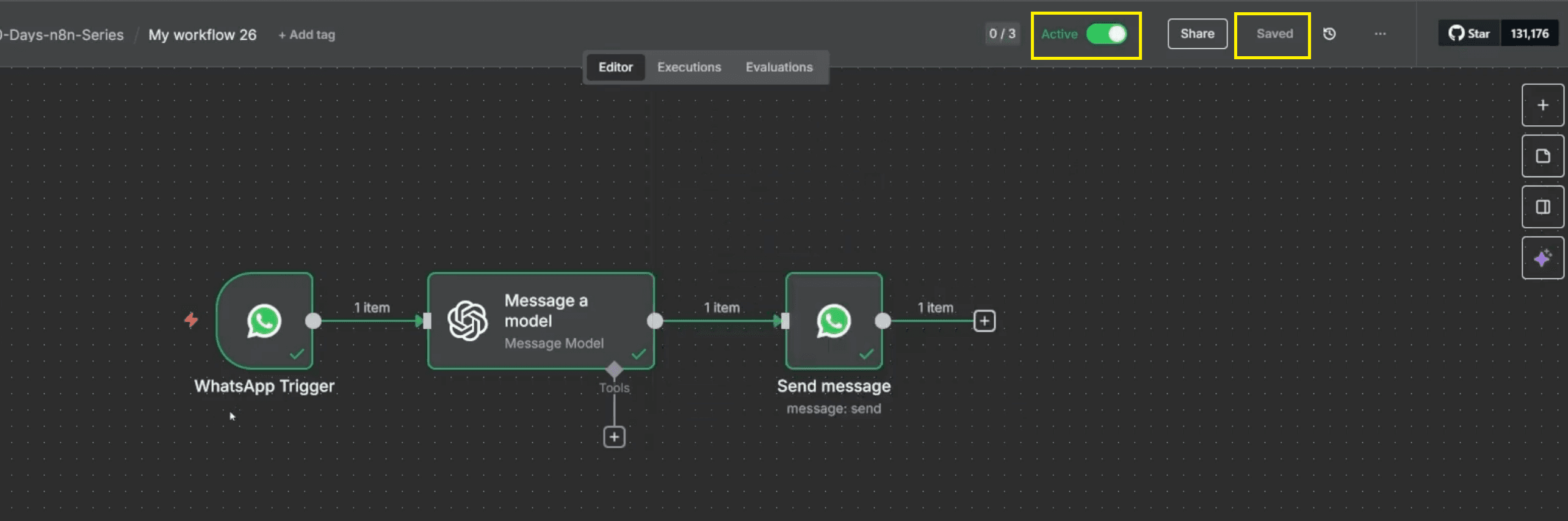 14. activate and save workflow