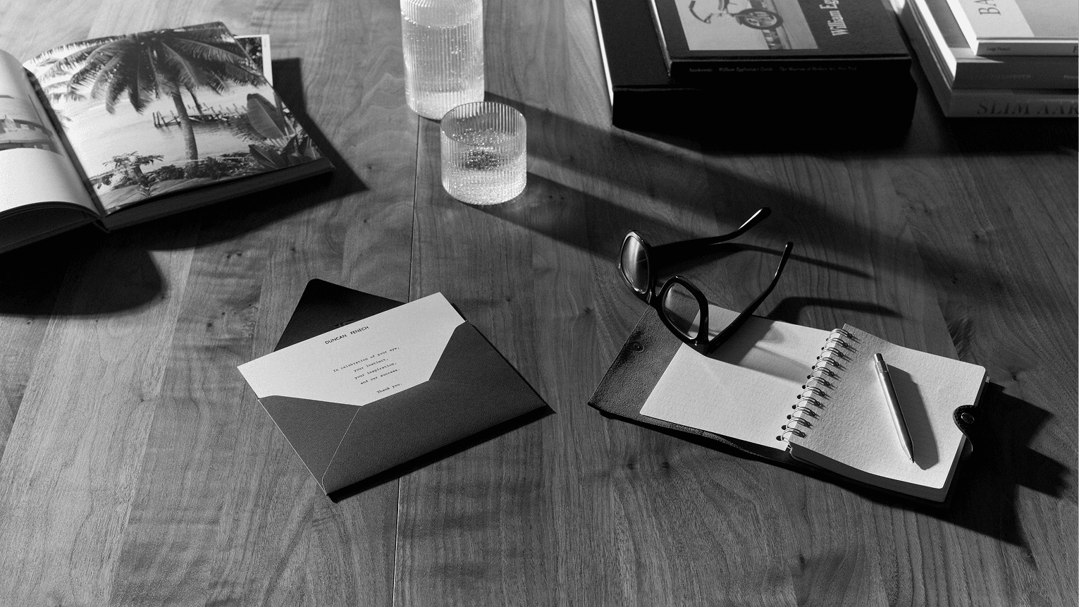 black and white personisation letter showing off the luxe bureau branded letters