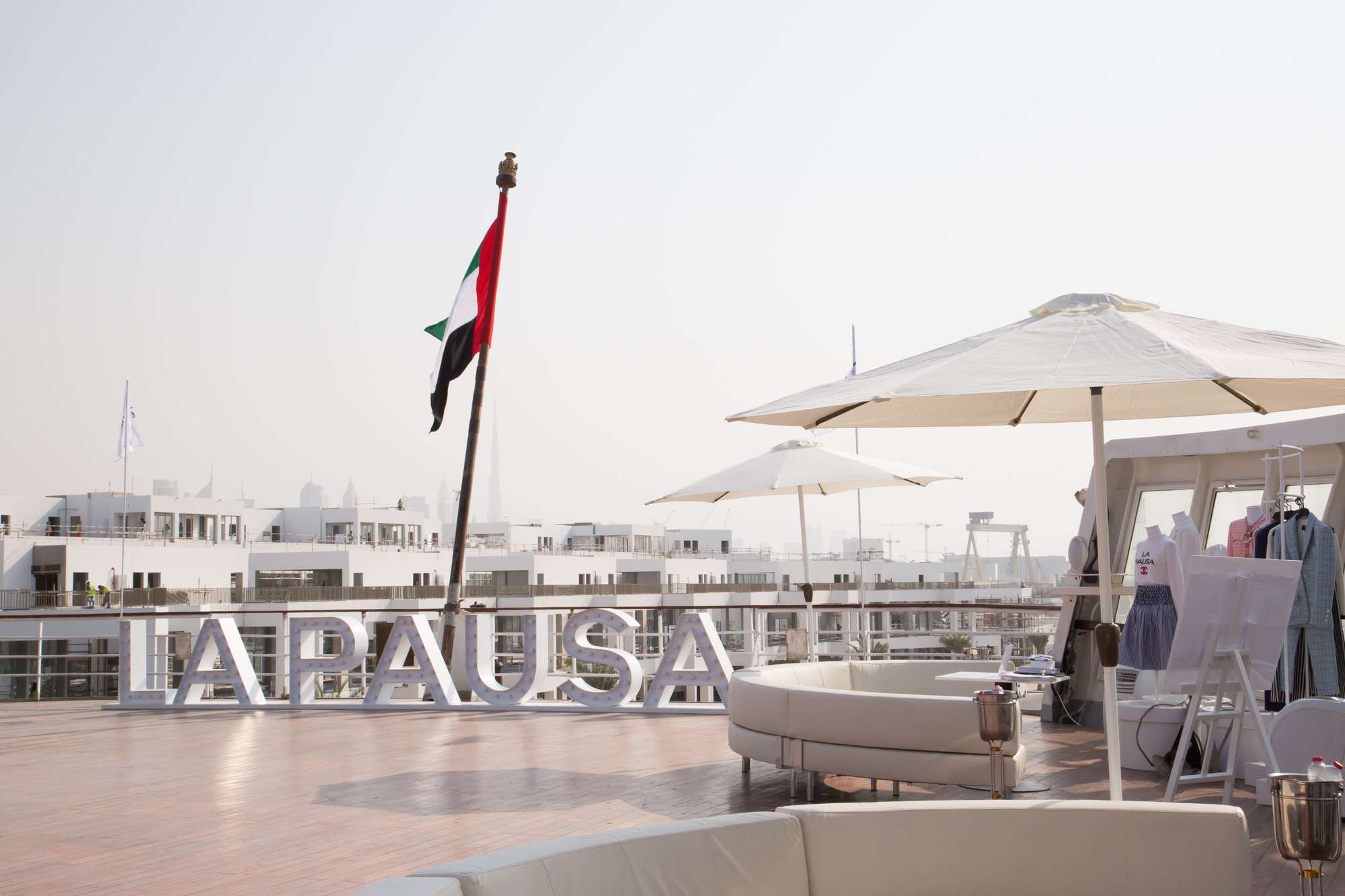 La Pausa Wording On Boat Decking | Chanel La Pausa: Corporate Event | Relity Group