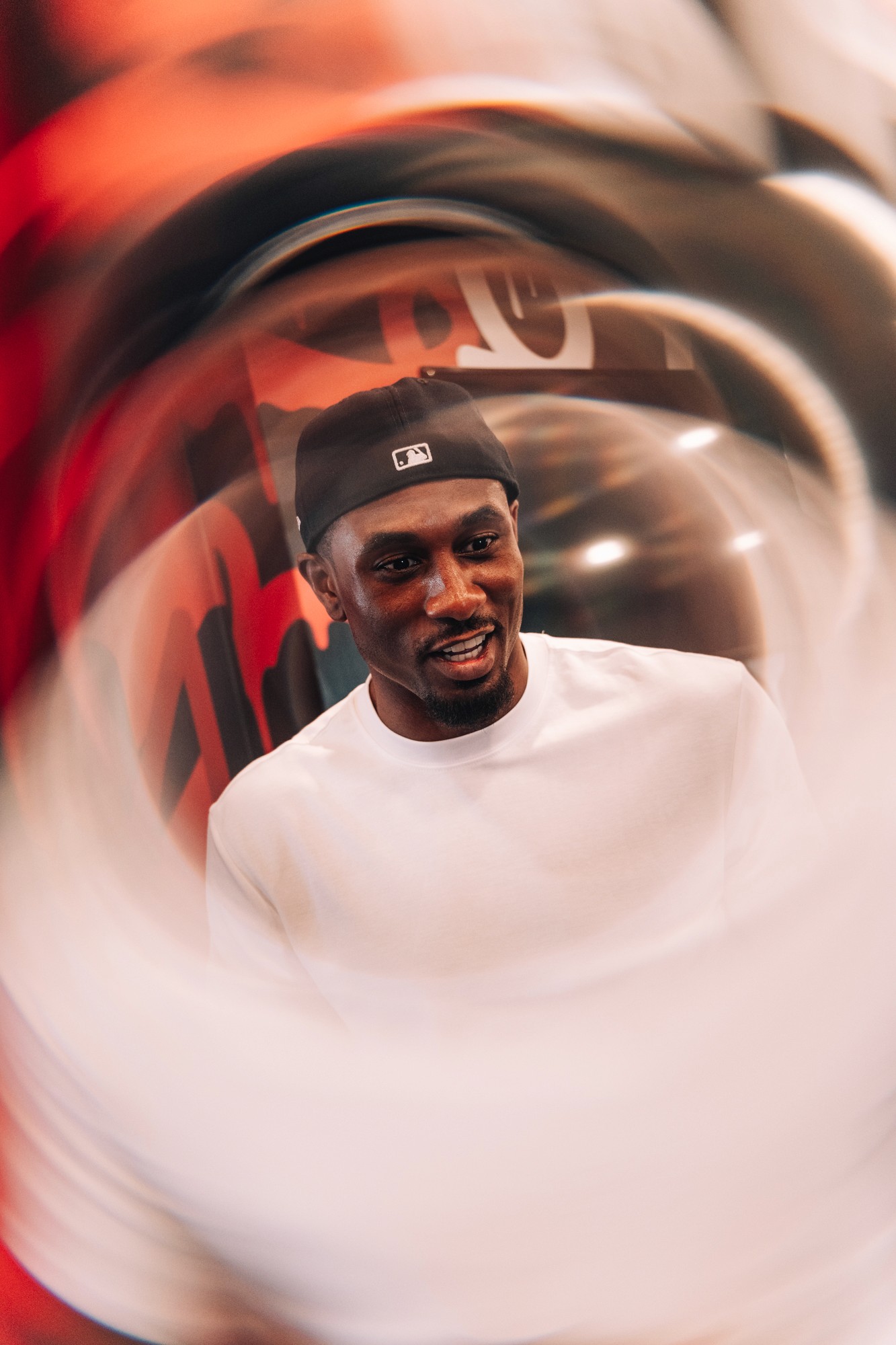 Extreme close-up of Shiba Inu dog's eye