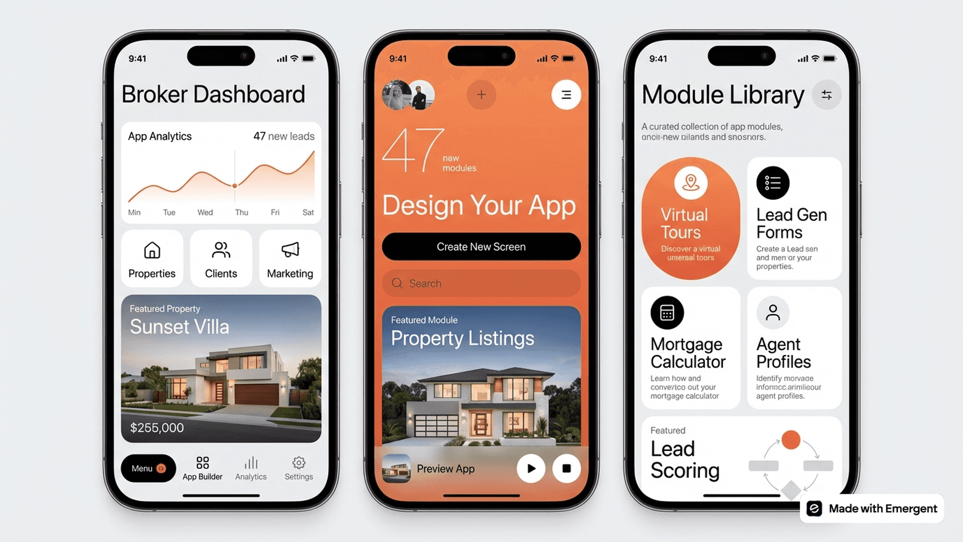 Real Estate Broker App Made WIth Emergent