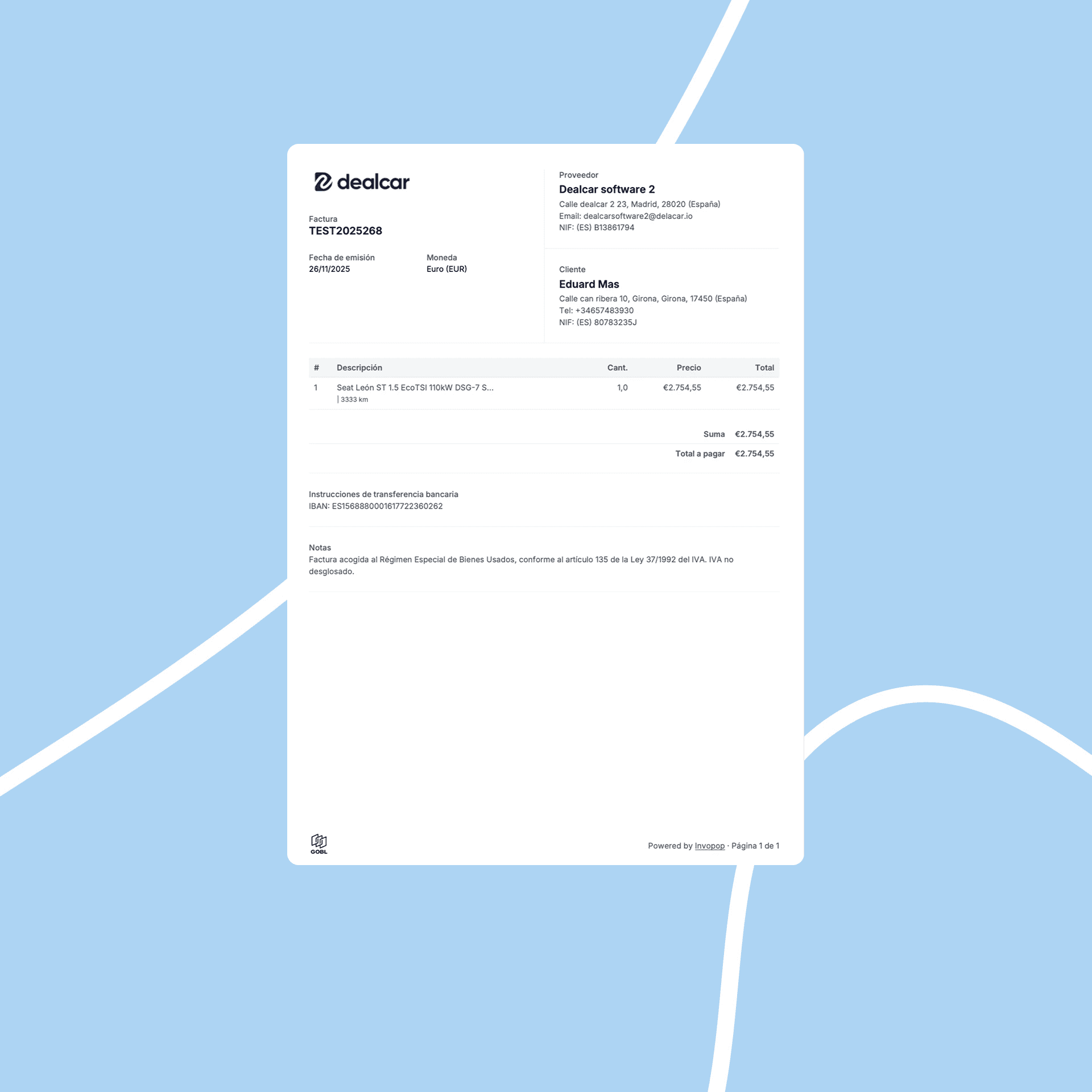 factura concesionario