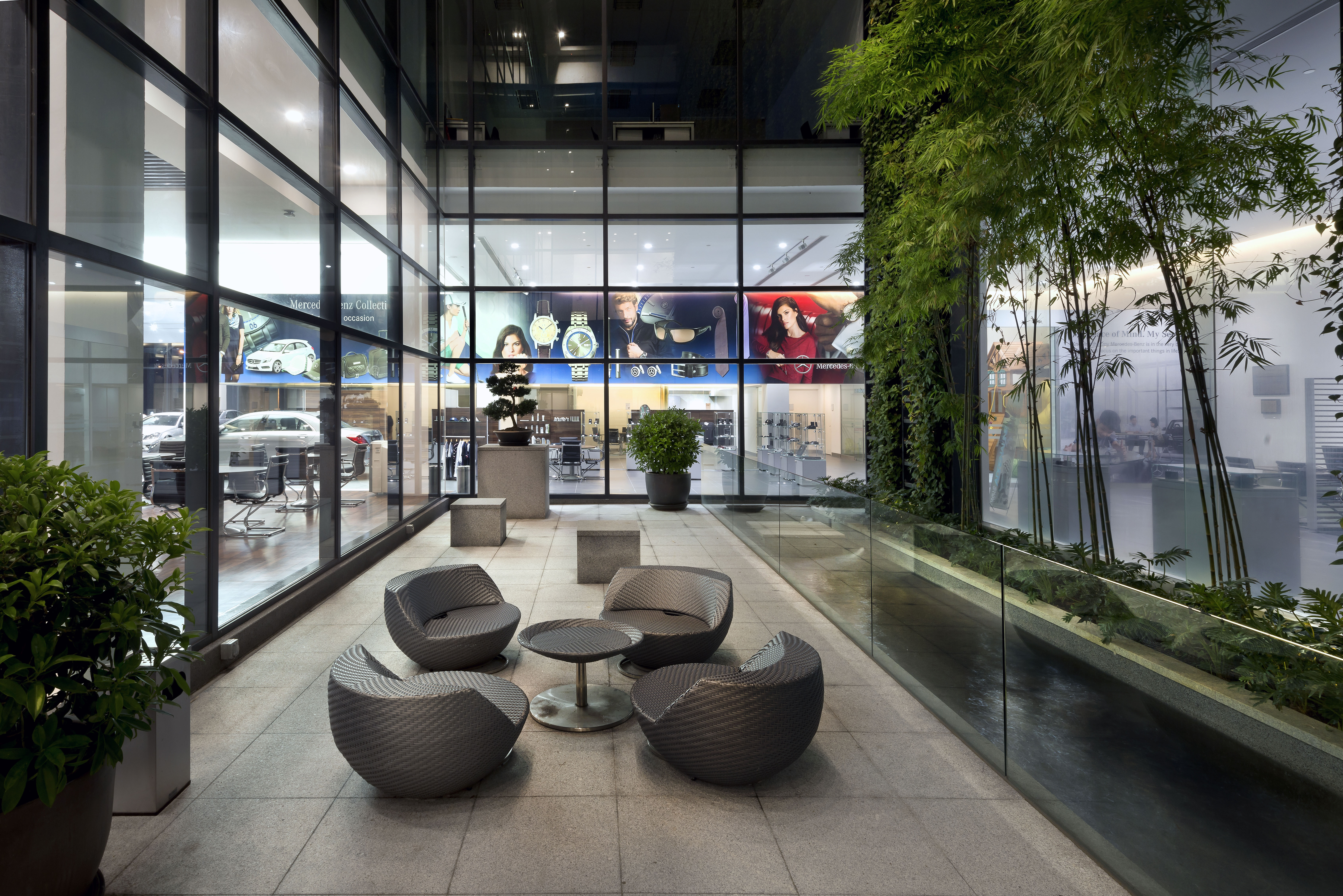 Interior view of Mercedes-Benz 3S Balakong project by Asima Architects