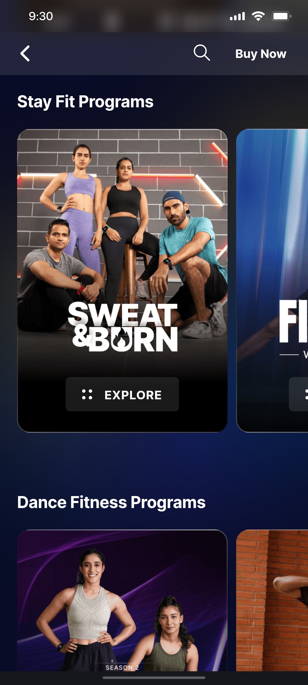 Cult.fit App Stay Fit Program Screen