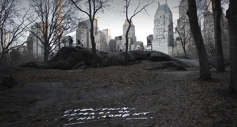 outdoor typography piece